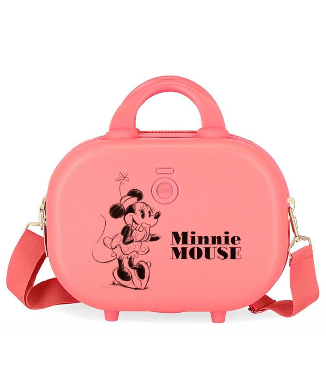 Necessaire Estojo de toilette Disney Abs. Disney 100 - Minnie Happiness Coral Rosa