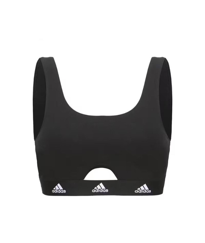 Mulher Soutien de algodão Adidas Active Comfort Preto