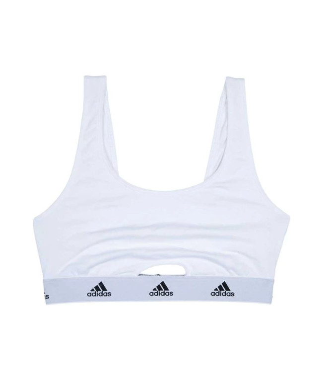 Mulher Soutien de algodão Adidas Active Comfort Branco