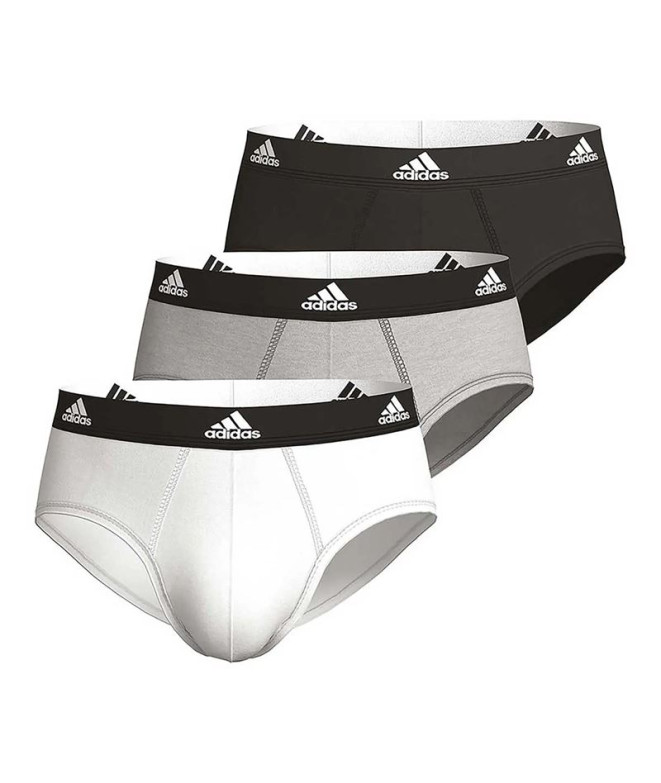 Cuecas Homem Chinelo Adidas Active Flex Cotton Preto/Cinza/Branco Pack