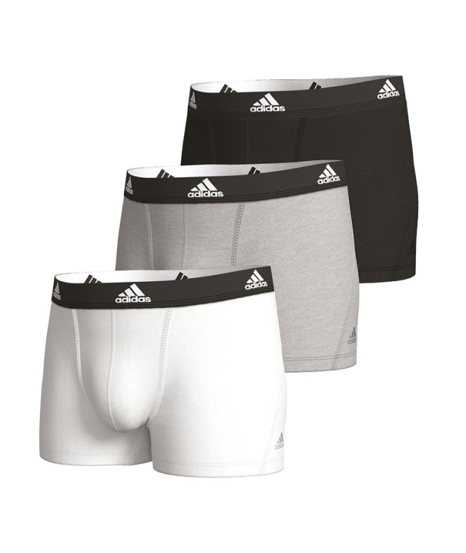 Slip Homme Boxer Adidas Active Flex Cotton Noir/Gris/Blanc Pack