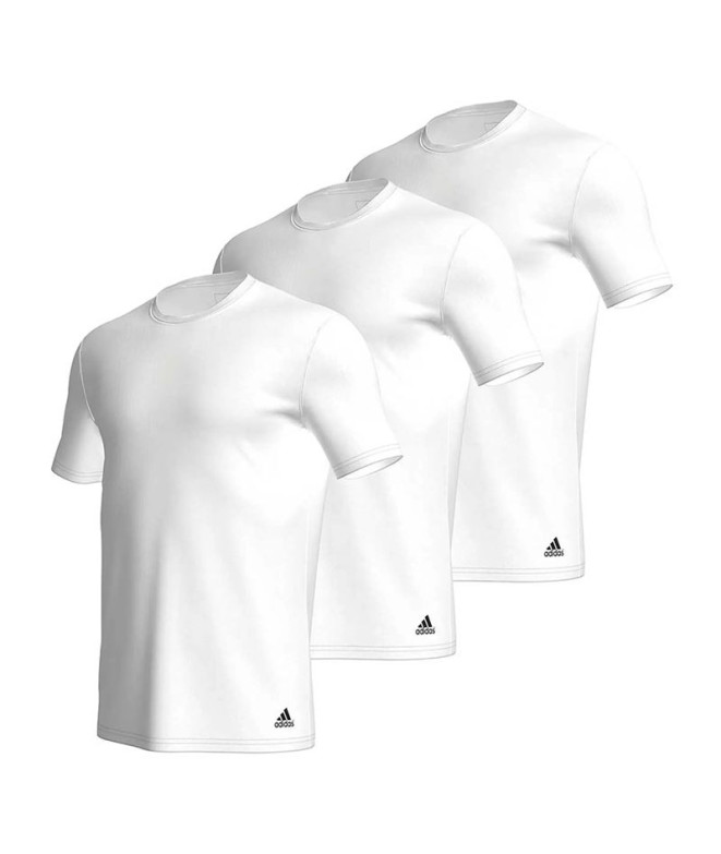 Camiseta Adidas Ss Tee Crew Active Core Cotton Hombre Blanco/Blanco/Blanco Pack