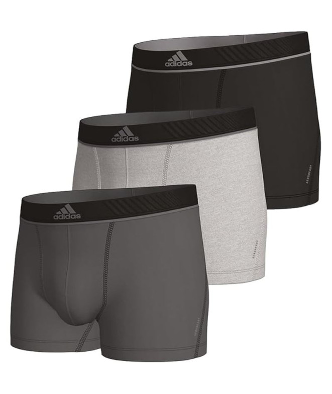Calzoncillos Boxer adidas  Active Micro Flex Eco Negro/Melange/Gris Pack