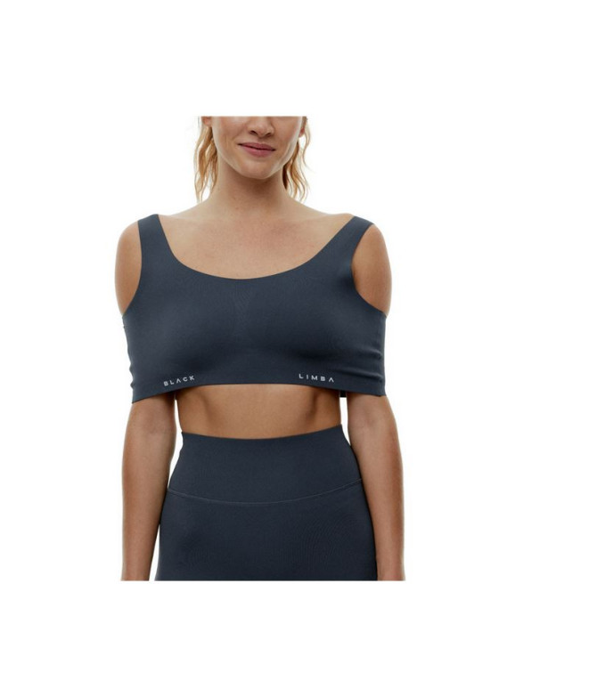 Top sporty Preto Limba Tamanho único Cinzento