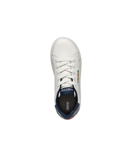 Chaussures Enfant Geox Eclyper Blanc/Bleu marine 2