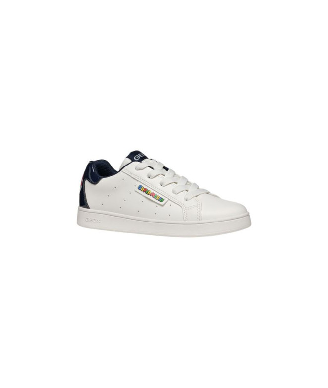Chaussures Enfant Geox Eclyper Blanc/Bleu marine