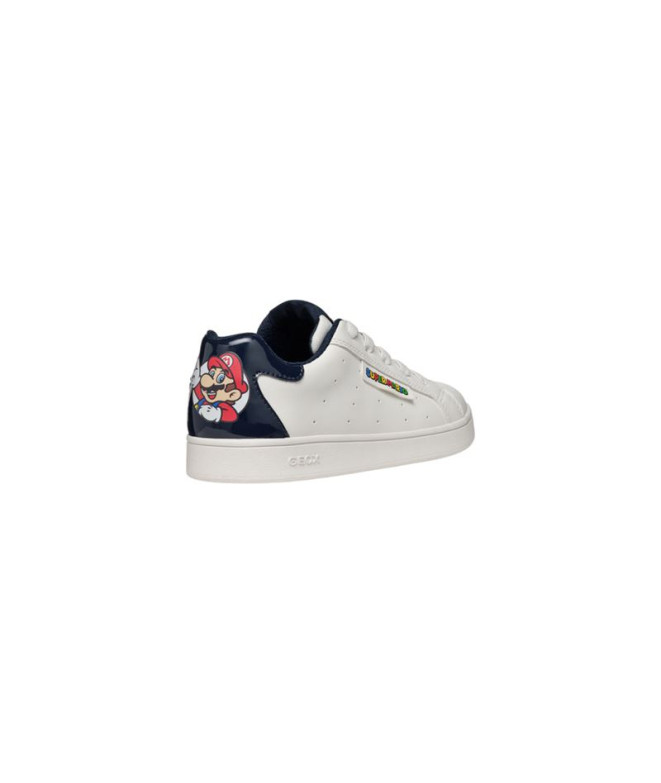 Chaussures Enfant Geox Eclyper Blanc/Bleu marine