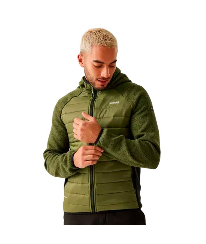 Chaqueta de Montaña Regatta Newhill Hybrid Hombre Verde/Negro
