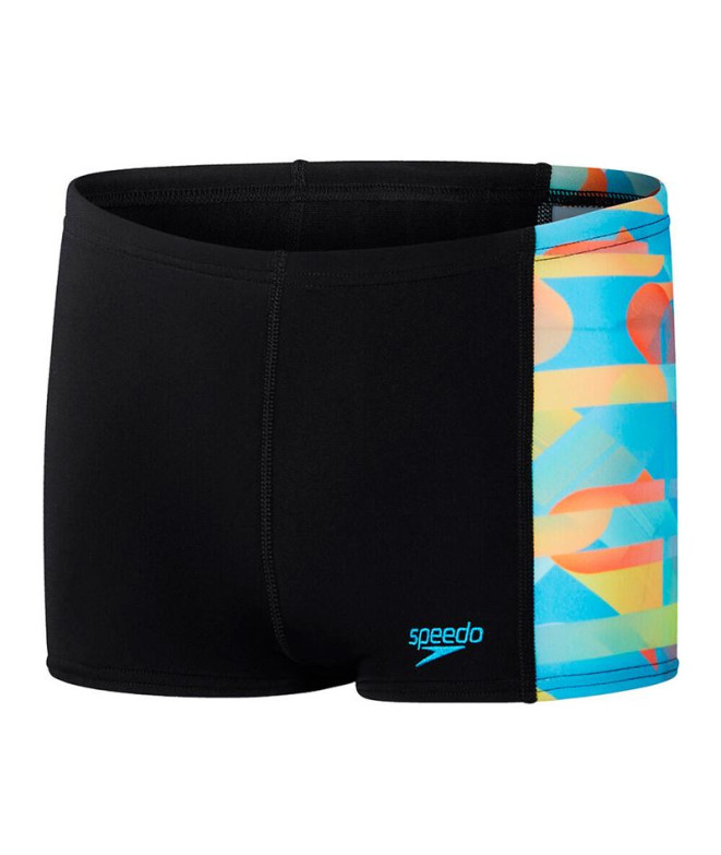 Fato de banho Natação Speedo Menino from Calção Aquashort com painel digital Preto/ Azul/ Azul