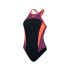 Fato de banho Natação Speedo Mulher de Gola alta Splice Cross Back Preto/Púrpura