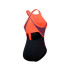 Fato de banho Natação Speedo Mulher de Gola alta Splice Cross Back Preto/Púrpura