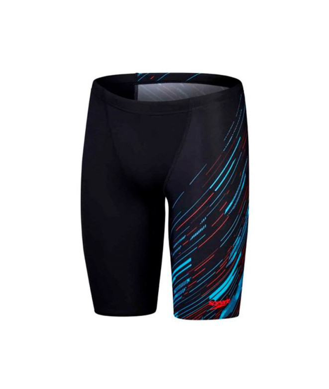 Natação Speedo Homem Jammer da Hyperboom V-Cut Jammer Preto/ Azul/ Vermelho