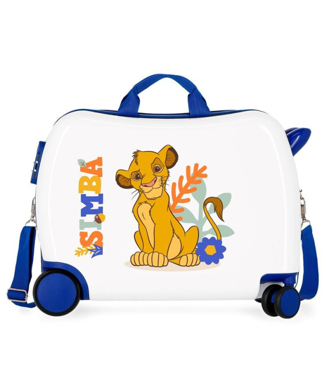 Mala Infantil Disney Abs Mala de viagem com rodas 4W.(2 Multid.) Simba Cores Branco