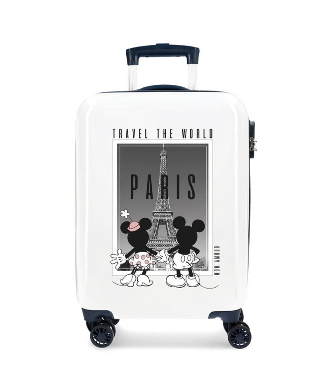 Disney Abs Trolley Mala 55Cm.4W Minnie & Mickey Paris Branco