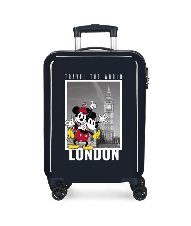 Disney Abs Trolley Suitcase 55Cm.4W Mickey And Minnie London Navy Blue