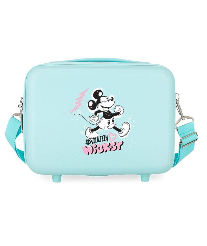 Necessaire Estojo de toucador Disney Abs. Mickey Friendly Azul Turquesa