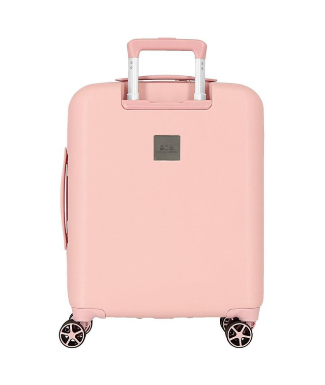 Mala Disney Abs 55Cm 4W Minnie Coração Nude Rosa