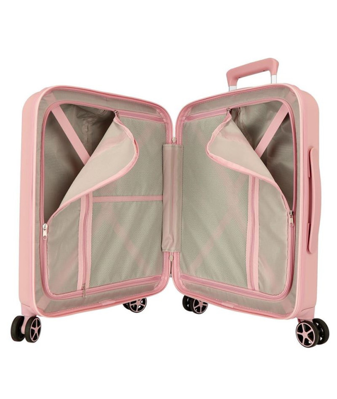 Maleta Disney Abs 55Cm 4W Minnie Heart Nude Rosa