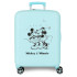 Valise Disney Abs 55Cm 4W Mickey & Minnie Kisses Turquoise Bleu