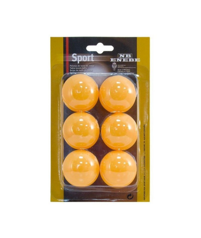 Balles de Ping-Pong Enebe Blister 6 40 mm Orange