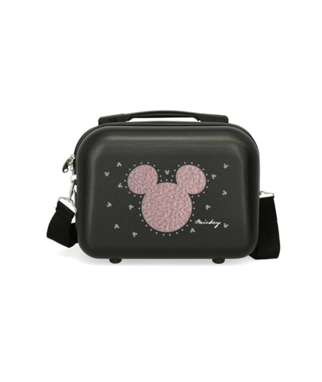 Necessaire Disney Adapt. Estojo de toucador Abs Mickey Stud Preto