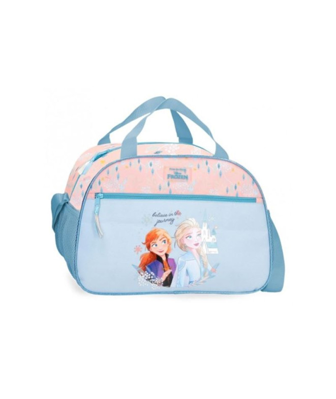 Bolsa Saco de Viagem Disney 40Cm.Frozen Believe In The Journey Azul