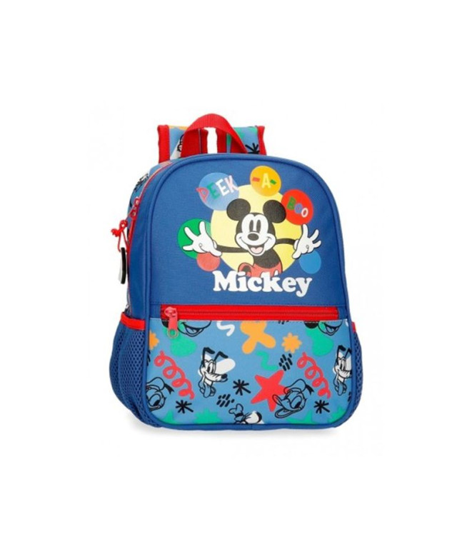 Mochila Mochila Disney 28Cm.Mickey Peek A Boo Azul