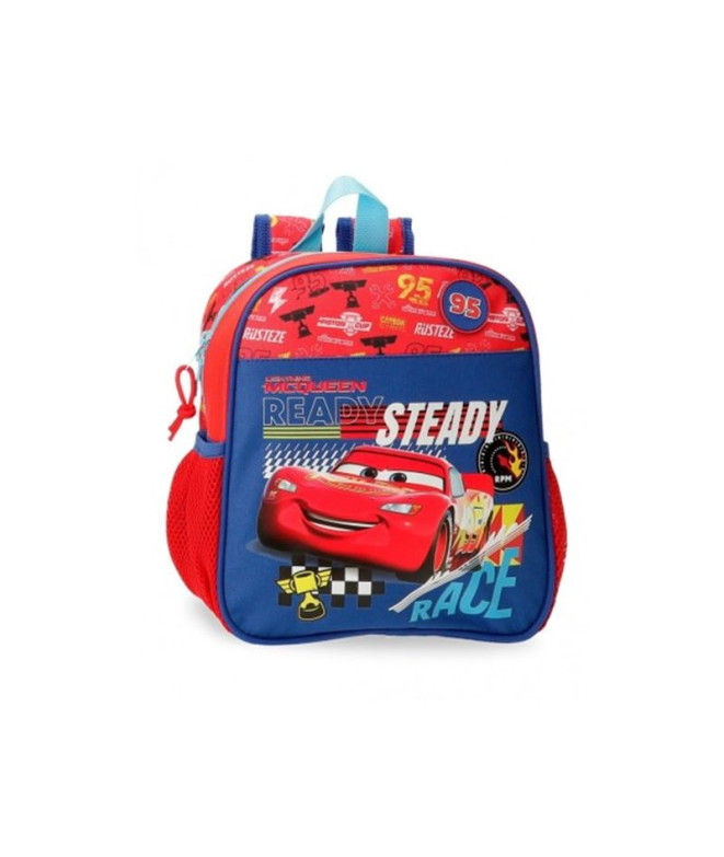 Mochila Mochila Disney 25 Cm. Carros Vamos Correr Vermelho