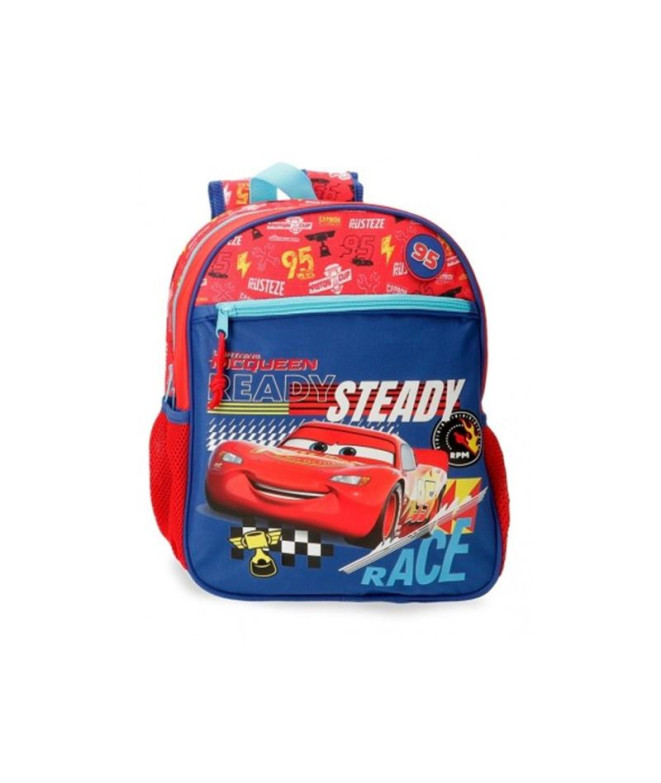 Mochila Mochila Disney 33Cm. Carros Vamos Correr Vermelho