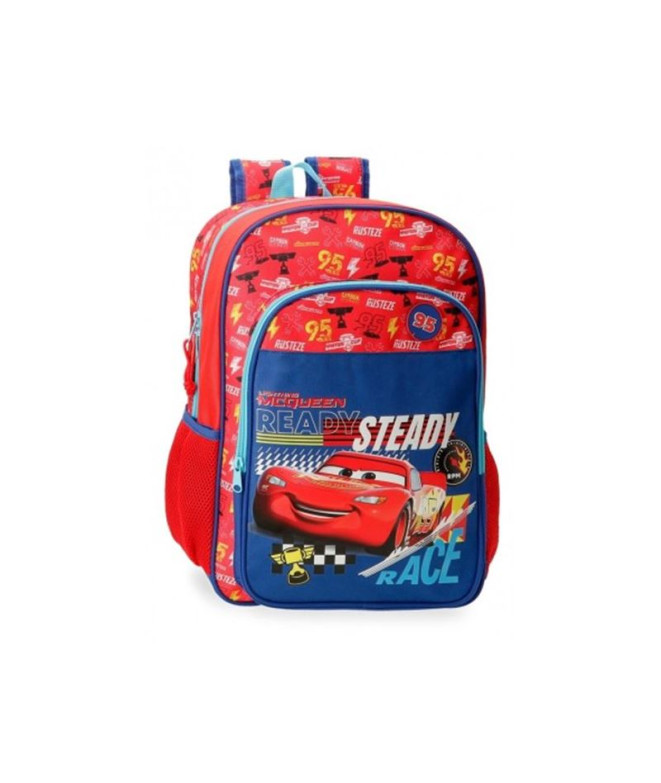 Mochila Disney Adapt. Mochila. 40Cm Carros Vamos Correr Vermelho