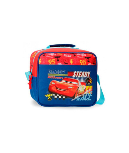 Estuche Disney Adapt W/Strap Cars Lets Race Rojo
