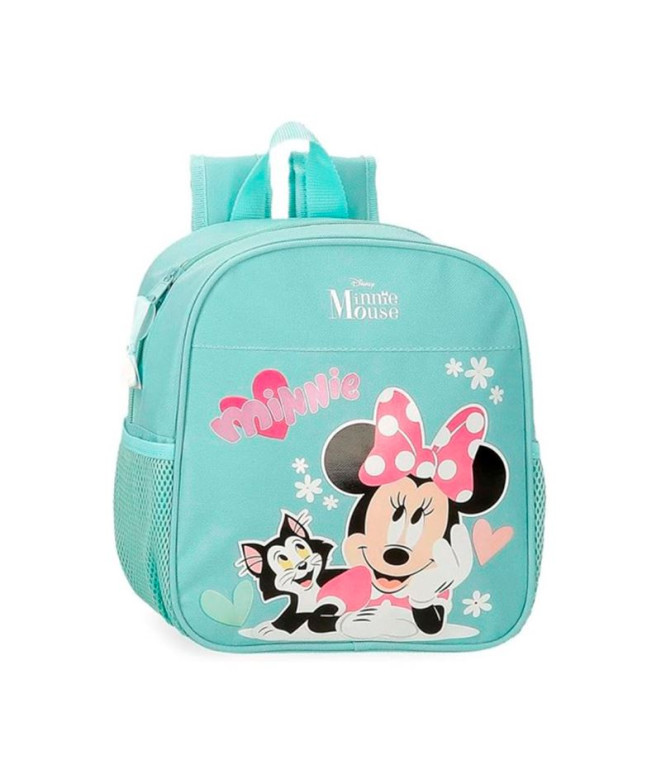 Mochila Disney 25 cm Minnie & Figaro Azul
