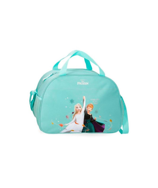 Bolsa Saco de viagem Disney 40Cm. Frozen Sempre Perto do Coração Azul