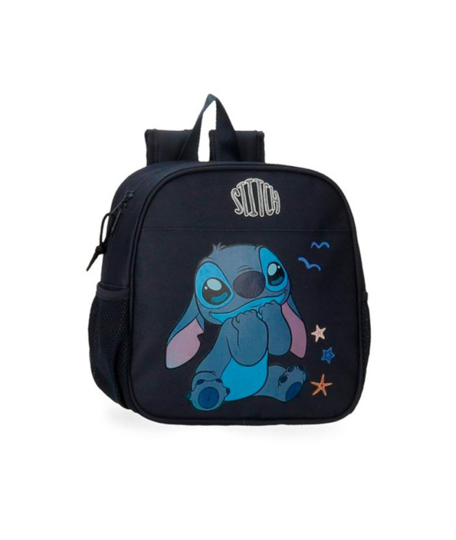 Mochila Disney 25 cm Stitch Excited Negro