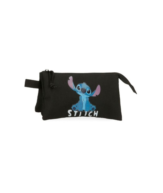 Estuche Disney 3C Stitch Cute Negro