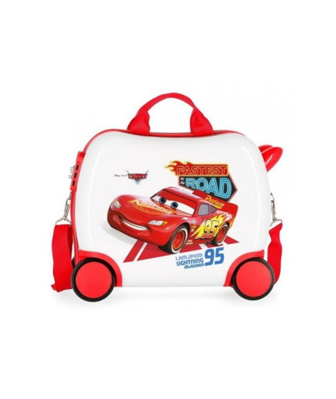 Mala Infantil Disney Abs Rolling 4W.(2 Multi.) 45Cm.Good Mood Cars Branco