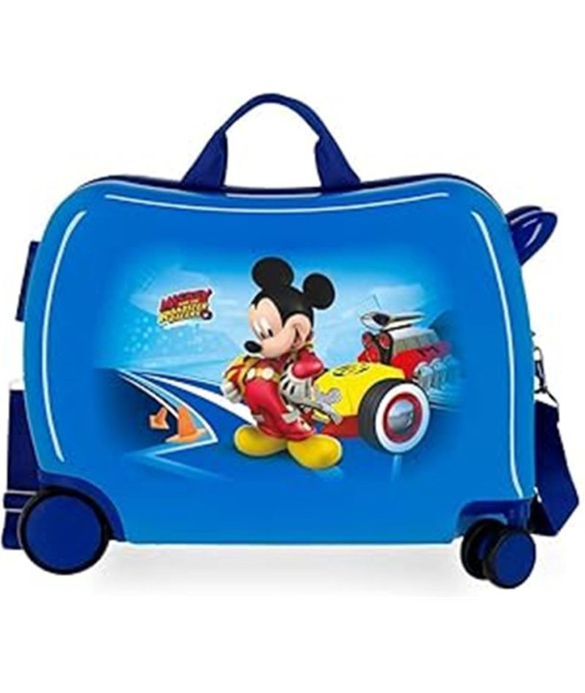 Mala Infantil Disney Abs Mala de viagem com rodas 4W.(2 Multid.)Lets Roll Mickey Blue