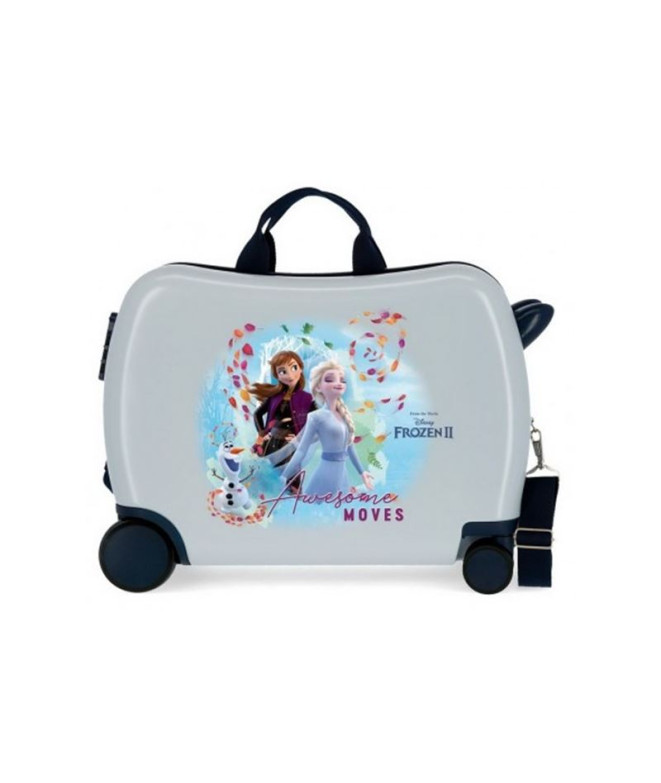 Mala Infantil Disney Abs Rolling 4W.(2 Multid.)Awesome Moves Frozen 2 Azul