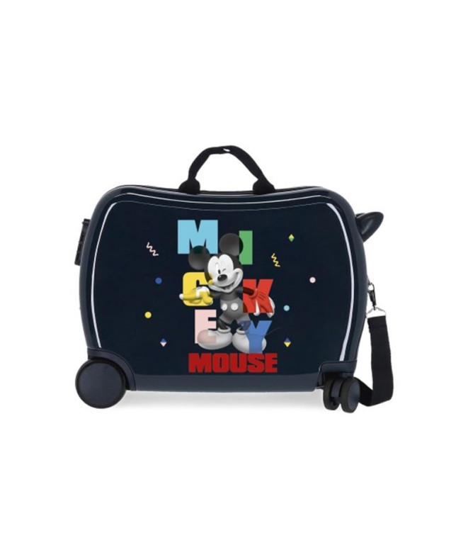 Mala Infantil Disney Abs Rolling 4W.(2 Multid.)Mickey'S Party Azul Marinho