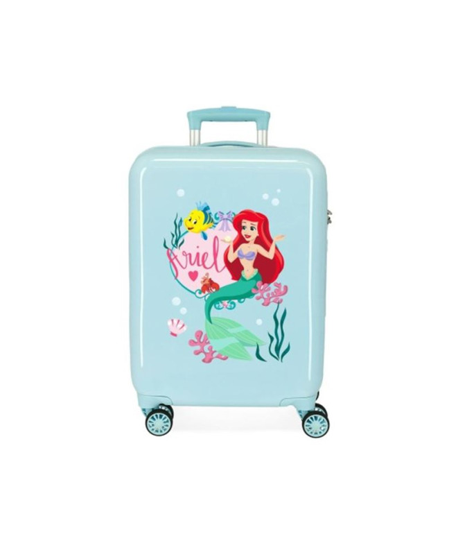 Disney Abs Trolley Suitcase 55Cm.4W. Celebração da Princesa Ariel Turquesa