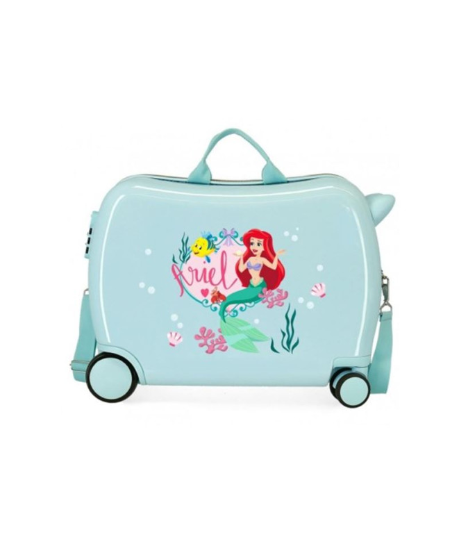 Maleta Infantil Disney 4W Princess Celebration La sirenita Ariel Celeste