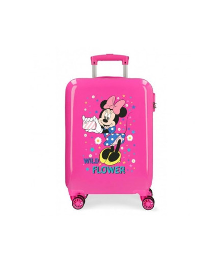 Mala Disney Abs 55Cm 4W Minnie Wild Flower Fúcsia Rosa