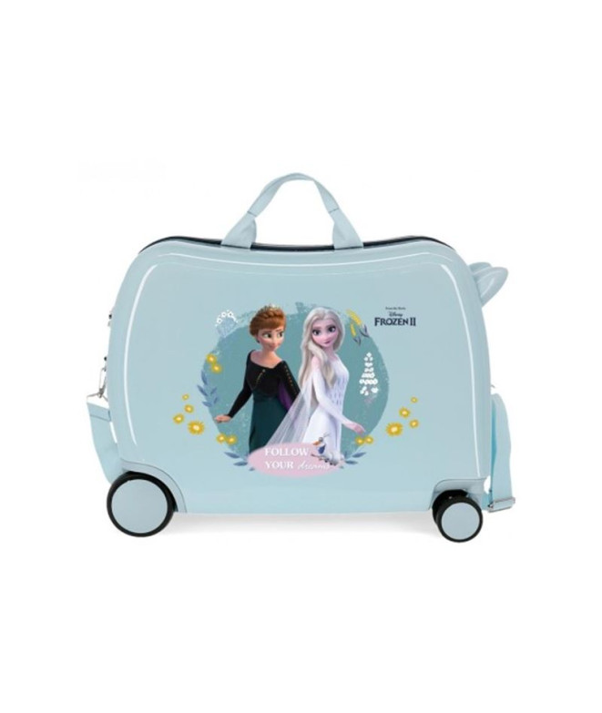 Mala Infantil Disney Abs Rolling 4W.(2 Multid.) Frozen Follow Your Dreams Azul