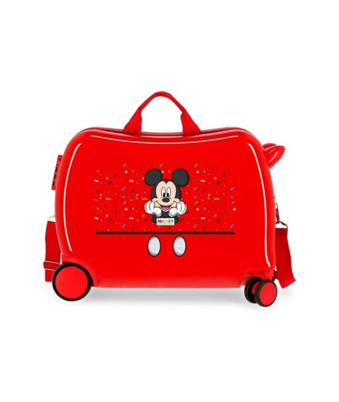 Mala Infantil Disney Abs Rolling 4W.(2 Multid.)Mickey Colour Mayhem Vermelho