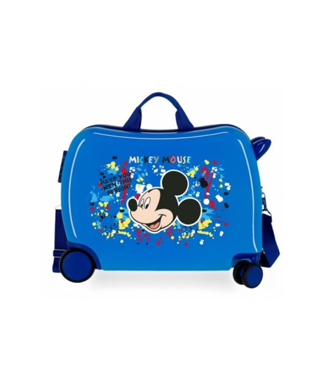 Mala Infantil Disney Abs Rolling 4W.(2 Multid.)Mickey Colour Mayhem Azul