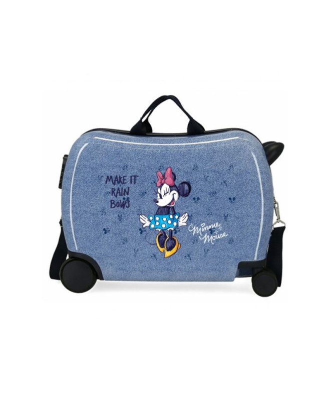 Mala Infantil Disney Abs Rolling 4W.(2 Multid.)Minnie Make It Rain Bows Azul