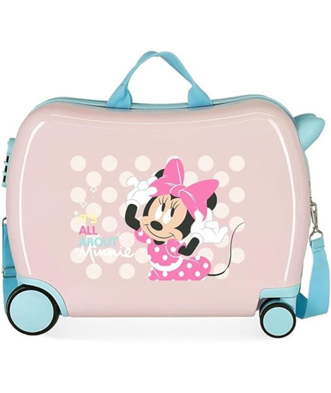 Mala Infantil Disney Abs Rolling 4W.(2 Multid.)Minnie Play All Day Pink