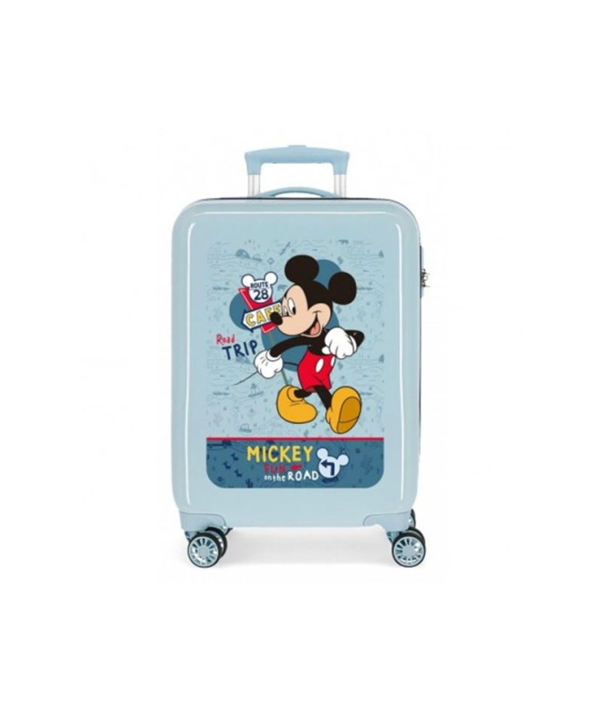 Maleta Disney Abs 55Cm 4W Mickey Road Trip Azul