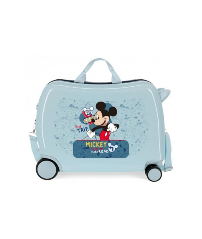 Mala Infantil Disney Abs Mala de viagem com rodas 4W.(2 Multid.) Mickey Road Trip Azul