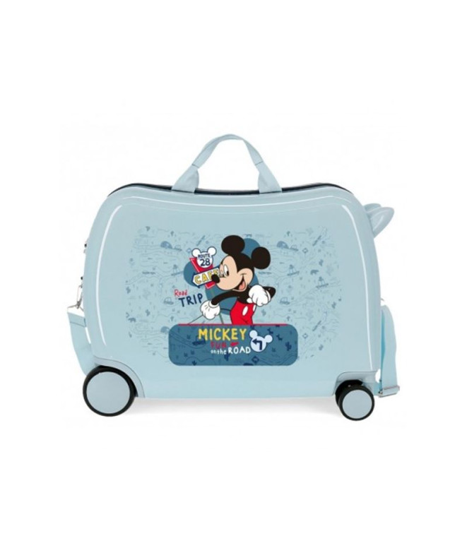 Maleta Infantil Disney 4W (2 Multid ) Mickey Road Trip Azul